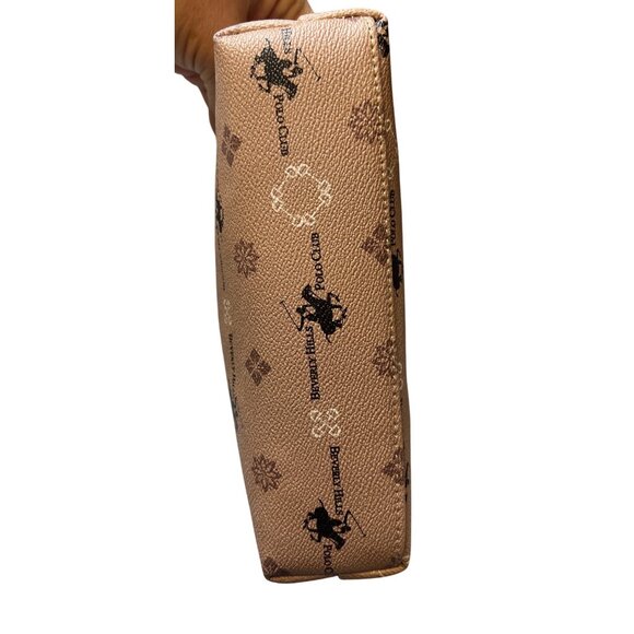 Beverly Hills Polo Club Tan & Black Crossbody Bag With Adj Strap & Zipper Accent - Picture 5 of 5